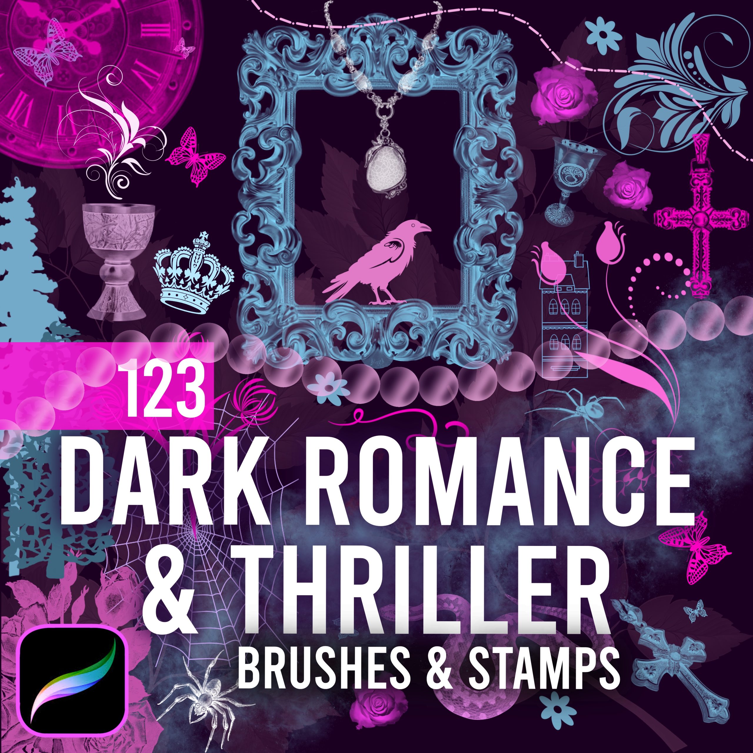 Procreate Dark Romance & Thriller Brush Kit
