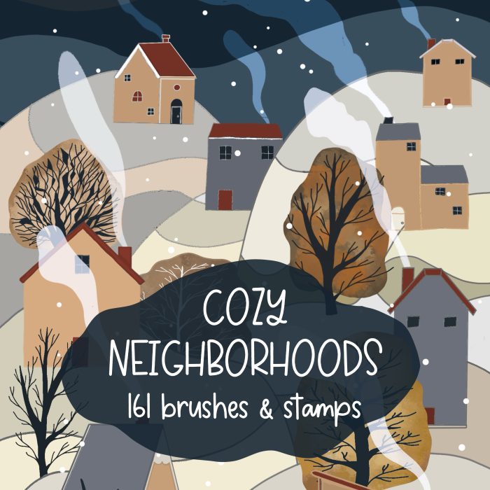 Procreate Cozy Neighborhoods Brush Kit